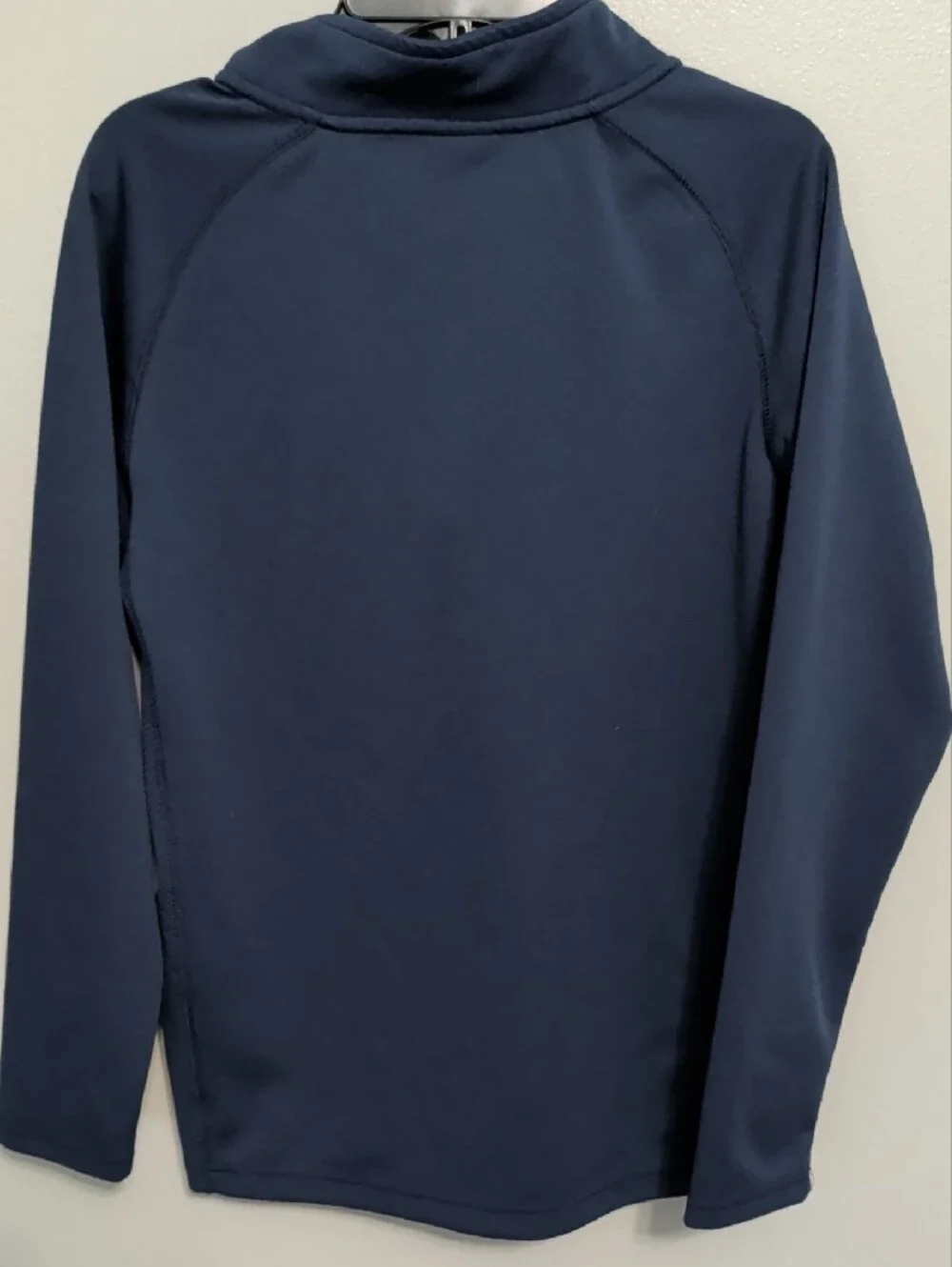 Nike Kids Navy and Orange West Virginia 1/4 Zip Hoodie Boys Large
